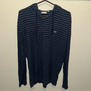 Vans Men's Dark Blue Striped Hoodie